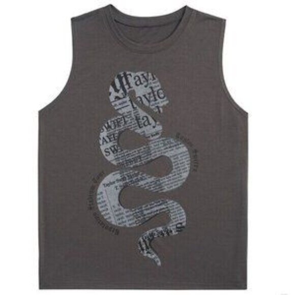 Taylor Swift 2018 Reputation Stadium Tour Snake Graphic Tank in Charcoal - Picture 11 of 14